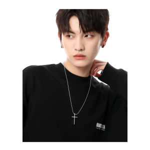 KALUNG TITANIUM MODEL SALIB POLOS PRIA WANITA ANTI KARAT KOREAN STYLE