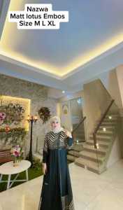 Gamis Nazwa Matte Lotus Embouss.