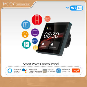 MOES Tuya Smart Home Multi-functional Touch Screen Control Panel 4 inches Central Control for Intelligent Scenes Smart Tuya Devices