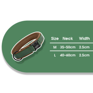 Hamshmoc Vòng cổ cho chó ba lớp vải phản quang có thể điều chỉnh mở rộng D-ring cho Vừa/giống lớn
