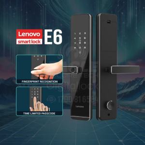 LENOVO E6 Pro Smart Door Look for Wooden Door with Camera | Face Recognition | Fingerprint Scan | Password