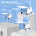 Jollybee 3 in 1 Baby Kids Safety Dining High Chair Booster Seat With Wheels. 