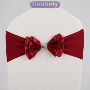 Heabety Căng Spandex Ghế Sash Hai Lớp Bow Thiết Kế Ribbon Cho Đám Cưới Tiệc Ghế Bìa Trang Trí Nội Thất