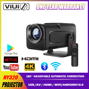 【New 2024】Viuio HY320 Projector 8000 Lumen Portable LED Projector Android 11.0 180° Rotation Disney+ Cartoon 投影机 投影仪