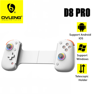 D8 Pro Stretchable Wireless RGB Joystick Type-C Interface with Turbo & Dual Vibration For Android/IOS /N.S /PC
