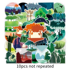 50PCS Green Forest Sticker Nature Plant Landscape Decal Waterproof Removable Laptop Suitcase Mug Sticker