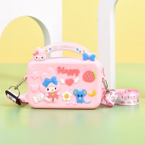 Túi Đeo Chéo Mini Silicon Họa Tiết Hoạt Hình Đáng Yêu Cho Bé Gái Fullbabyvn113