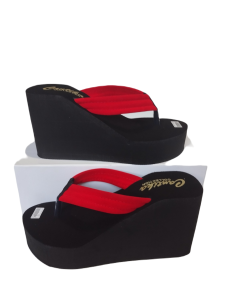 Cantika Sandal Wedges 11 Cm Jepit Balok Wanita Kekinian
