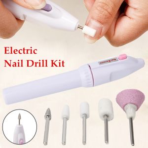 6 In 1 Electric Nail Art Tool Set Toe Drill Buffing Files Pen Manicure Salon Shaper Grinding Remove Calluses Polisher Nails Tool