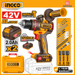 INGCO 42V 99NM CORDLESS IMPACT DRILL | COMPACT BRUSHLESS MOTOR | CIDLI429982