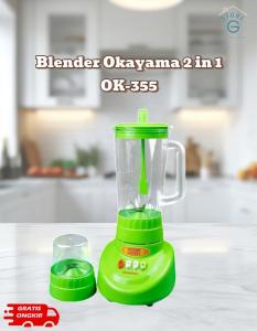 BLENDER OKAYAMA 2 IN 1 DAN 3 IN 1 BLENDER PLASTIK MURAH
