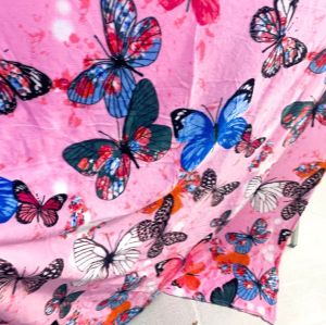 Pink Butterfly 2025 Velvet Fleece Blanket 145cm X 195cm