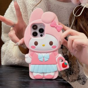 เคสโทรศัพท์ซิลิโคนเหลวนวัตกรรมรูปกระเป๋าถือพิมพ์ลายสวยงามพร้อมสายรัดข้อมือสำหรับ iPhone 11 12 13 14 15 16ซีรีส์