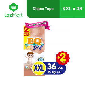 EQ Dry XXL (over 15 kg) - 38 pcs x 1 pack (38 pcs) - Tape Diapers