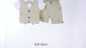 Boss Baby Outfit for Boy Birthday Baptismal Clothes Toddler Gentleman Wedding Ootd for Kids False Two-piece Set Vest Tops Shorts Terno㏇X0422