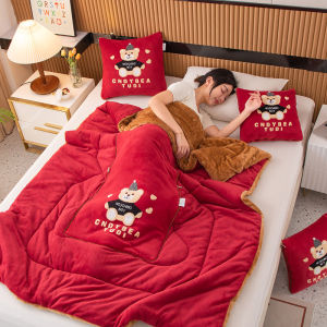 GIIKING 【Hot selling】 หมอนผ้าห่มแบบ 2 ใน 1 หมอนรถยนต์พับเก็บได้ ใช้เป็นผ้าห่มในรถยนต์และในบ้านได้