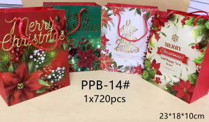 Random Design Christmas Bags Wrapping Seasonal Paper Bags