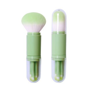 Telescopic 4 in 1 Travel Portable Eye Makeup Brushes Set Reals Eyeshadow Eyeliner Eyebrow Brush Lip Make Up Brushes kit