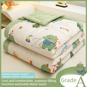 New Cartoon Pattern Summer Quilt Lightweight Cloud-feeling Duvet Soft Washed Polyester Blanket Thin Breathable Queen Comforter2026