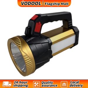 【Fast delivery】 Waterproof Handheld Diving Flashlight with Side Light Bright LED for Underwater Exploration and Emergency Response