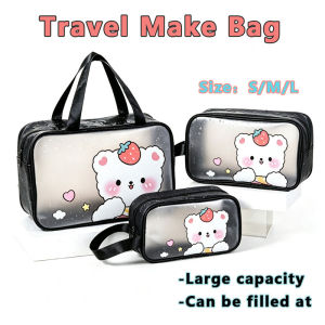 Cartoon PVC Cosmetic Bag Waterproof Travel Toiletries Bag Large Capacity Storage Swimming Beach Bag