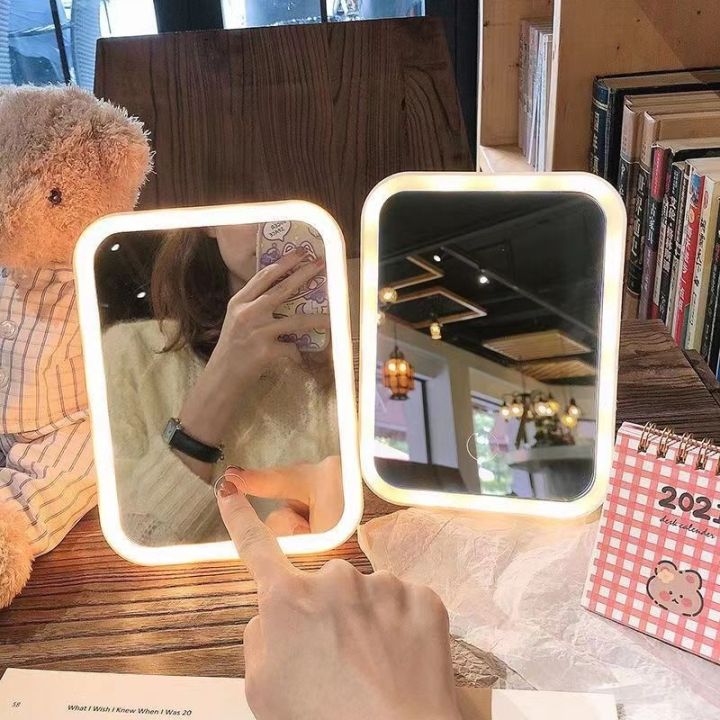 ins LED Makeup Mirror With Light portable folding light