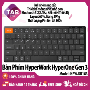 Bàn Phím Không Dây HyperWork HyperOne Gen 3 Pin 300h Full Nhôm - Bảo Hành 12 Tháng