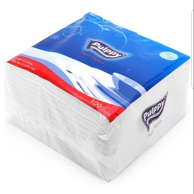 Khăn giấy vuông Pulppy 33x33cm 100 tờ