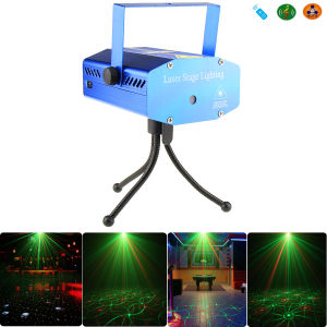 ESHINY Y4 Mini Red Green 4 Patterns projector Laser Club Bar Dance Disco Coffee Shop Home Party Xmas DJ Stage Effect Lighting Light Show Tripod