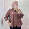 OUTER BABY CRUSH ATASAN WANITA BELAHAN SAMPING LIVIA BLUS BAJU WANITA BLOUSE KEKINIAN. 