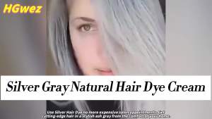 Silver Gray Natural Hair Dye Cream Silver Gray Hair Dye Fashion Permanent Hair Dye Light Gray Silver Color Cream Silver Hair Dye Silver Gray Hair Dye Cream for All Hair Types (Silver 1PC)