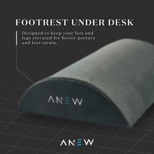 ANEW Ergonomic Footrest Leg Under Desk Knee Support Cushion for Healthy Posture & Knee Support | Bantalan Sokongan Lutut Bawah Meja Ergonomik bantu untuk Postur Sihat & Sokongan Lutut 人体工学脚踏板
