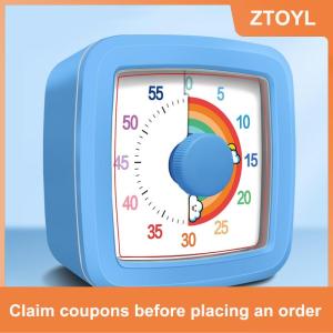 【ZTOYL】 Trường trực quan hẹn giờ trẻ em trực quan hẹn giờ với ánh sáng ban đêm phụ kiện nhà bếp dừng đồng hồ kỹ thuật số Đồng hồ bấm giờ