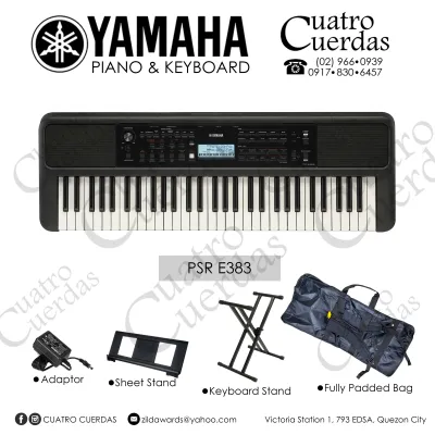 Yamaha PSR E383 Original (No to Fake/Sticker Dashboard) and Original Yamaha Adaptor