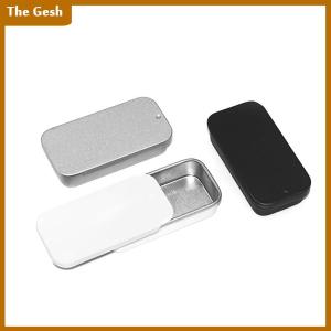 [The Gesh] Metal Rectangular Empty Mini Tin Box Tinplate Push Candy Cases Storage Box