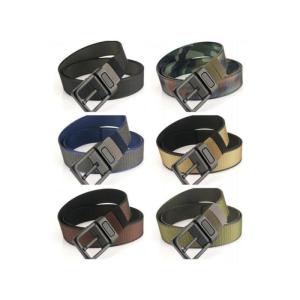2025 New Rotating Pin Buckle Two color Nylon Dual Use Men Belt Leisure Versatile Woven Canvas Belts Belts 120cm Long Green
