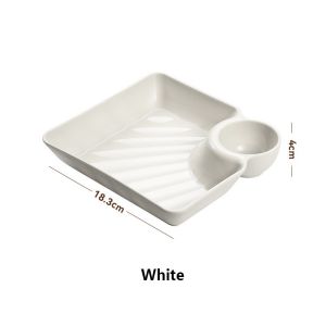 Divided Plate Creative Nordic Rectangle Dinner Plate Baking Dish Rectangle Dinner Plate Dual Handle