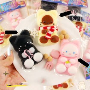 ANGCHI ของเล่นทางประสาทสัมผัส ของเล่นแบบบีบได้สำหรับแมว ตุ๊กตาผ้าพลัฌ TPR. ของเล่นสปินเนอร์การ์ตูน น่ารักน่ารักๆ ของเล่นฟิตเจต ของเล่นบีบอัด ของเล่นตลกๆ