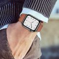 Leather band for Apple watch strap 44mm 40mm 45mm 41mm 38mm 42mm 49mm 45 mm Single tour bracelet iWatch series 7 6 3 se Ultra 8. 