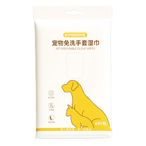 【Buy 1 get 1 free】6PCS/PACK Pet Grooming Glove Wipes Dog Cat Earwax Tear Stain Removal Care Clean Ears Odor Remover Pet Ear Wipes Pets Cleaning Stop Itching Wet Wipe Pet Foot Care Pet disposable glove wipes No-wash gloves Pet care cleaning products