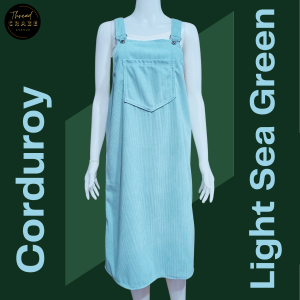 Thea Corduroy Jumper Dress for Women With Center Pocket| Korean Style Pinafore Overall | Casual OOTD Fashion | Plus Size