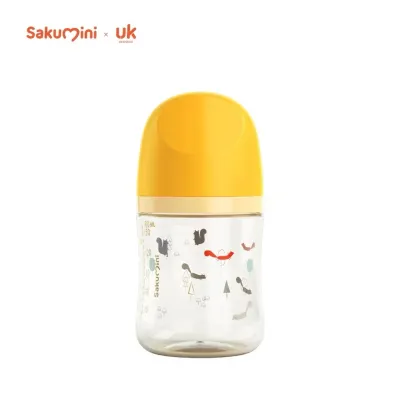 Sakumini Baby Natural Milk Feeding Bottle PPSU 240/169/90 ML Botol Dot Susu Bayi Newborn Nipple