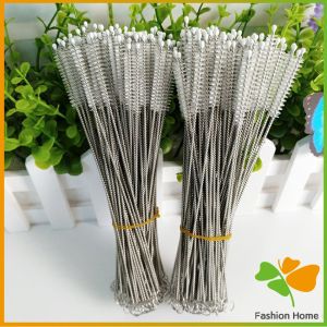 แปรงล้างหลอดดูด ไม่ทำให้เป็นรอย จุกนม ขนไนล่อน Stainless steel soft straw brush