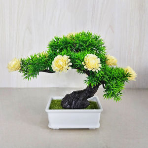 Sampai7an PBP85 / Tanaman Hias Cantik Pot Bunga Bonsai Plastik Ornamen Artificial Dekorasi Ruangan Rumah Pajangan Imitasi / COD
