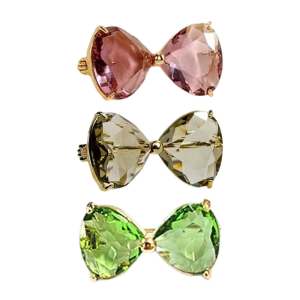 Crystals Bowknot Brooch Elegant Alloy Pin Secure Clasp Designs Suitable for Sensitive Skin