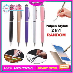 [1 Pcs] Pulpen Stylus Pen 2 in 1 Universal Pulpen Touch Screen Layar Sentuh Android Tablet Universal Pena Ballpoint