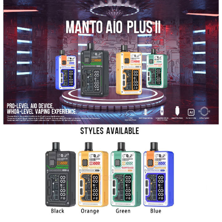 Rincoe Manto AIO Plus 2 Pod Kit (Battery no included) 80w same occ