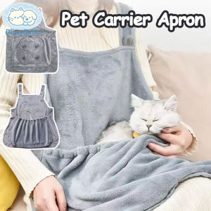 DewyBabe Pet Carrier Apron Velvets Soft Holding Cat Pocket Anti Stick Fur Hanging Chest Bag Kitten Sleep Bag
