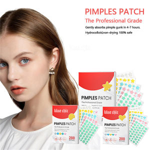 FenHuan 【Local Delivery】200PCS Patch Waterproof Salicylic Stars Love Round Stickers Pimple Patches Breathable Invisible Remover Hydrocolloid Stickers Facial Skin Care