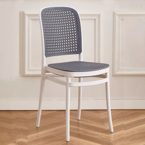 V Home เก้าอี้พลาสติก ลายหวายจักสาน รุ่น DD-115 เก้าอี้รับประทานอาหาร ระบายอากาศ